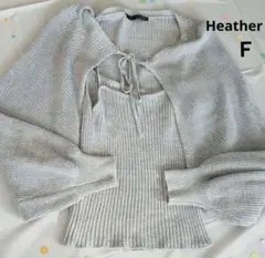 ❀ Heather リボン付きライトグレー ボレロ