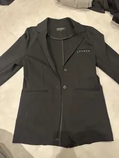 【新品未使用】CRONOS クロノス ブラック テーラードジャケット M CRONOS BLACK STRIPED JACKET【BLACK×BLACK】