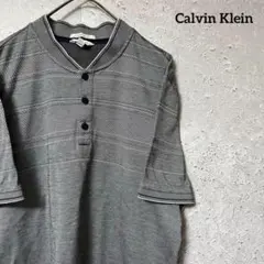 Calvin Klein カルバンクライン ポロシャツ 半袖 ノーカラー M