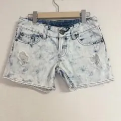 ダメージデニムショーパン　コギャル　平成レトロ　ギャル　デニム