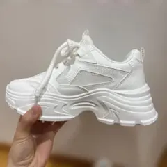 ホワイト 厚底スニーカー
