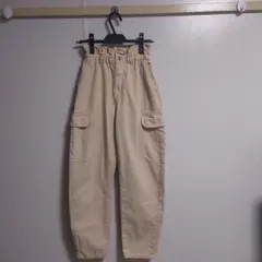 ZARAハイウエストカーゴパンツ ベージュ