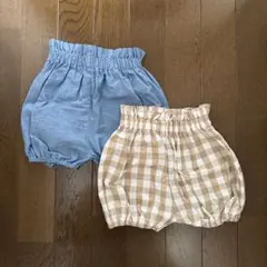 【日本製】ベビー かぼちゃパンツ 2枚セット 80