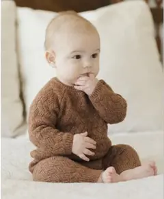 【新品】QUINCY MAE ニットパンツ 6-12m インディゴ