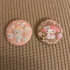 マイメロディ 刺繍缶バッジ 2個セット