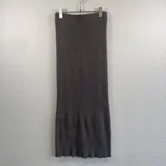 【未使用タグ付き】NOBLE リブニットタイトスカート グレー