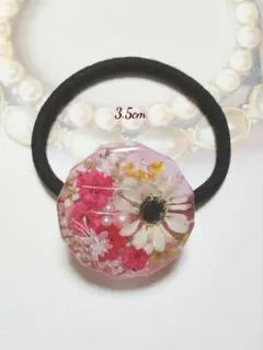 ハンドメイド ヘアゴム ドライフラワー レジン - メルカリ