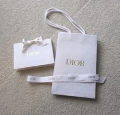 Dior ショップ袋・リボンセット　ギフト袋　ショッパー　デパコス　新品　美品
