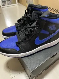 NIKE Jordan 1 mid ナイキ　ジョーダン1 ミッド黒青　30cm