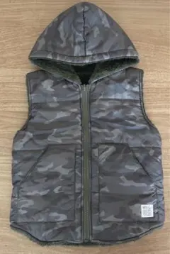 アズールダウンベスト 迷彩　キッズ　リバーシブル