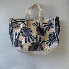 アッシュペーフランス　JAMIN PUECH ビーズ刺繍 トートバッグのサムネイル