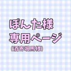 ぽんた様専用ページ