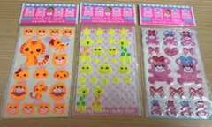 反射シール 3枚セット 猫 ハムスター その他 平成レトロ レモン株式会社