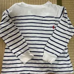 キッズ　Ralph Lauren 長袖カットソー 白/ネイビー