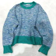 ehka sopo 長袖クルーニットセーター ゆったり