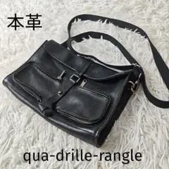 【美品】qua-drille-rangle レザーショルダー 黒 Y2Kのサムネイル