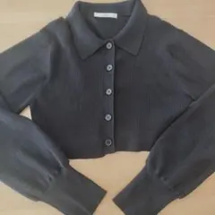 SLY ブラック クロップドニットカーディガン サイズ1 S