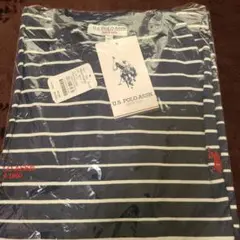 U.S. POLO ASSN. ボーダーTシャツ ネイビー Lサイズのサムネイル