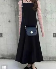 GRL ダブルストラップフレアキャミワンピース【sm03】