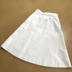 KUMIKYOKU ホワイト フレアスカート S1 アイボリー