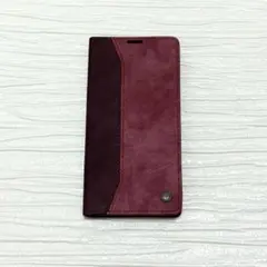 iPhone13 pro max 用 IKONIC ワインレッド フリップカバー