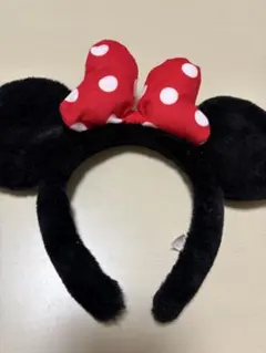 ミニーマウス カチューシャ 黒赤