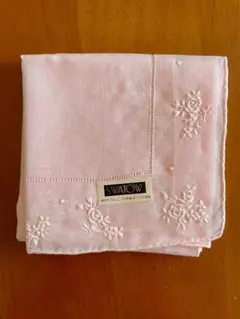 SWATOW ピンク 刺繍ハンカチ ボックス入り