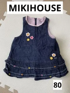 MIKIHOUSE ミキハウス 80 ワンピース 女の子 デニム 可愛い