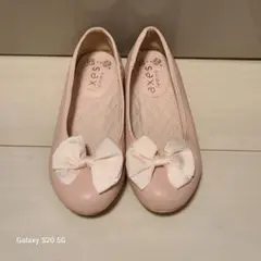 axes femme ピンク リボン付きバレエシューズ