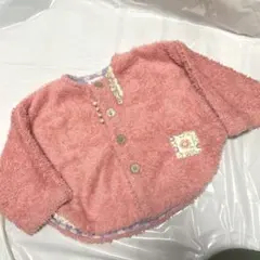 Biquette 95 ピンク フリース カーディガン　ポンチョ