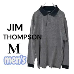 JIM THOMPSON ジム・トンプソン 黒 ポロシャツ 長袖 m メンズ
