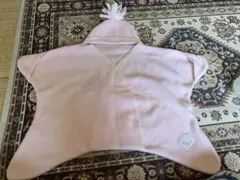 フリース 星型おくるみ ピンク　アフガン