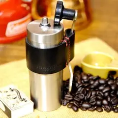 FIREBOX・HIGHMOUNT コーヒーミル・ハンドル レザーホルダー糸赤
