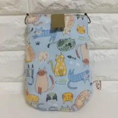 猫柄スマホポーチNo.6