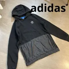 adidas アディダス　切り替えポケット付パーカーM