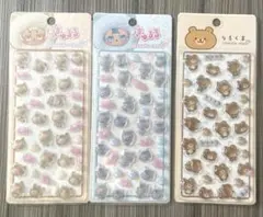 【新品】りるくま&きゅるる　ぷくぷくキャンディーシール3点セット　①