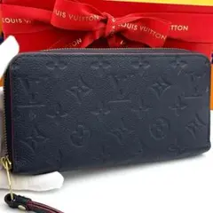★美品★ルイヴィトン モノグラムアンプラント 長財布 ジッピーウォレット 紺