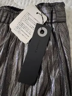 【新品】JEANASIS ジーナシスダークブラックシルバー プリーツスカート