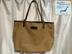 極上 ButlerVernerSails キャンバス トートバッグ 栃木レザーのサムネイル