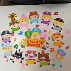 壁面飾り　お誕生日表　保育園　幼稚園　施設