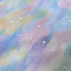 新柄　1㍍長　優しい星空柄の綿シーチングプリント生地ハギレ布