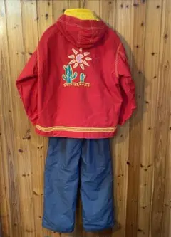 【VINTAGE】美品レア　POINT SQUARE 上下スキーウェア　スノボ