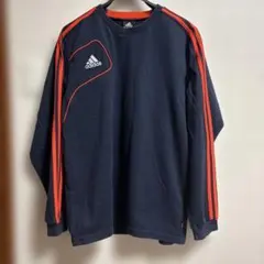 adidas ネイビー オレンジ トレーナー