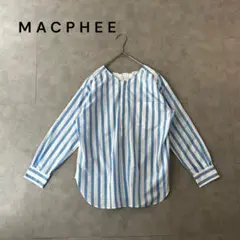 トゥモローランド　マカフィー　ブラウス　シャツ　バンドカラー　ストライプボーダーのサムネイル