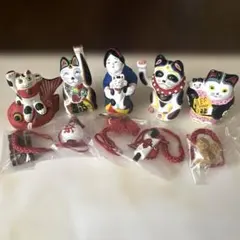 全5種 5個セット 入浴玉 マスコット 招き猫 達磨 犬張子 赤べこ 狸の