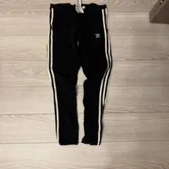 adidas 黒 スパッツ サイドストライプ