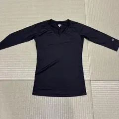MIZUNO ミズノ七分袖 Vネック アンダーシャツ 黒 L