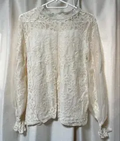 Futier Land レース刺繍シャツ ブラウス XL