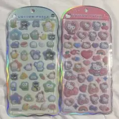 正規品　コットンパフィー　はぴだんぶい　ハローキティピンク　２種セット