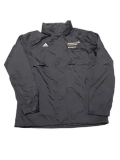 ユ*キ様 【激レア】adidas 企業ロゴ ナイロンジャケット 黒 XL 刺繍